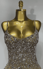 Elle Rhinestone Mesh See Through Bodycon Dress