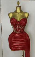 Amiyah Sparkly Diamond Strapless Two Piece Set
