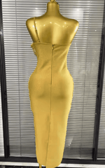 Fatima Sequin Tassel One Shoulder Bodycon Midi Dress