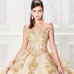 Champagne Princess Ball Gown Quinceanera Dress