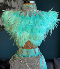 Elegant Feathered Cocktail Birthday Dress