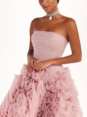Colorful Summer Baby Pink Tulle Girls Birthday Party Wearing Formal Evening Prom Gowns For Homecoming Free Shipping