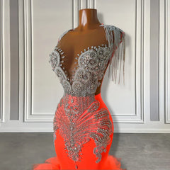Dazzling Citrus: Crystal Orange Prom Beauty