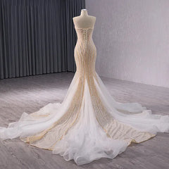 Elegant Beaded Long Evening Party Gown