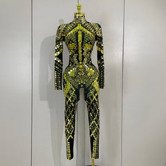 Gemini Luxury Shiny Jumpsuit