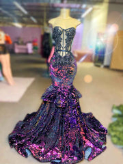 Gorgeous Sparkly Mermaid Prom Dress for a Dazzling Night