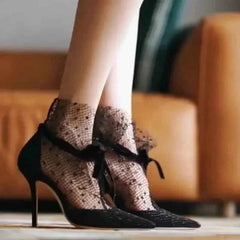 French Bow Tie High Heels