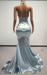 Alexi Exquisite Sparkly Crystal Satin Mermaid Prom Dress