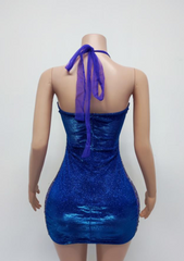 Gingee Sparkly Rhinestones Mesh See Through Short Birthday Dress - Ready to Ship