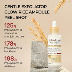 Dr.Melaxin body & face peel shot duo glow black rice peeling ampoule kojic acid & turmeric spray