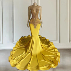 Elegant Yellow Prom Dress