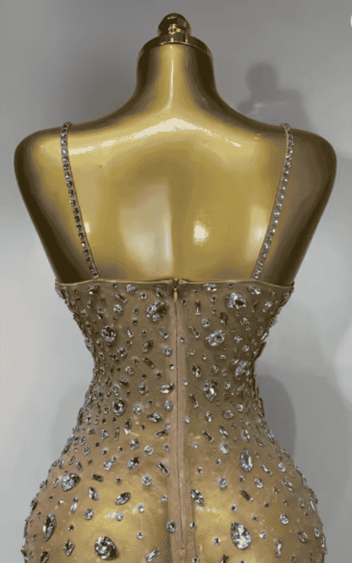 Elle Rhinestone Mesh See Through Bodycon Dress
