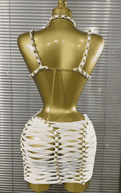 Farah Sexy Halter Hollow Out Bodycon Mini Dress
