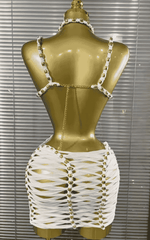 Farah Sexy Halter Hollow Out Bodycon Mini Dress