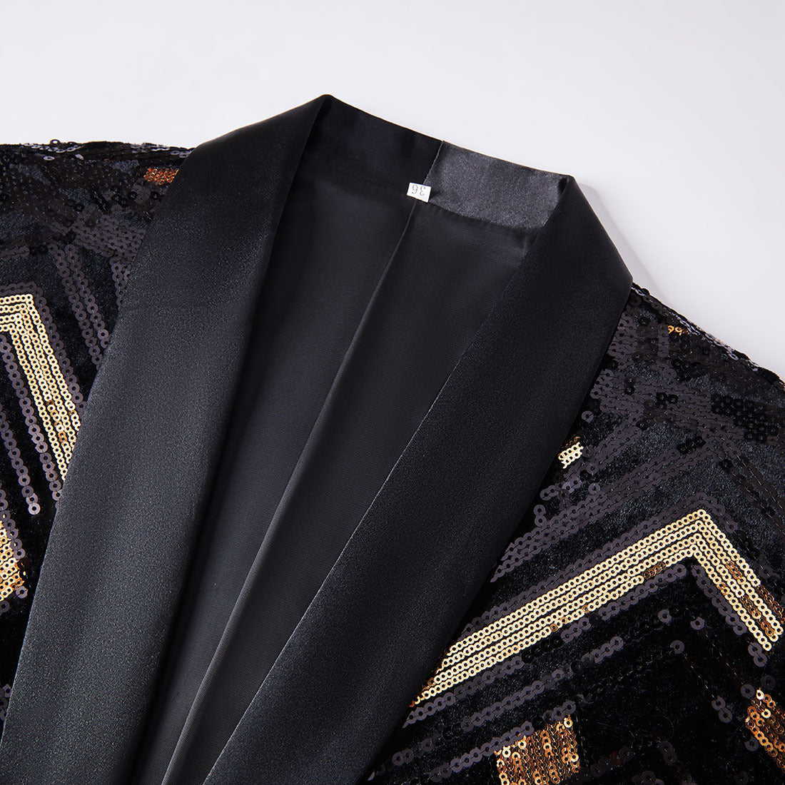 Black and Gold Sequin Men's Suit Jacket Pants | Luxury 2-Piece Party Set