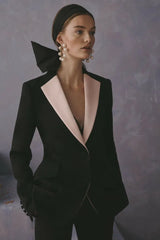 Elegant Blazers Set Long Sleeve Custom Made Two Piece Suits (Jacket+Pants)