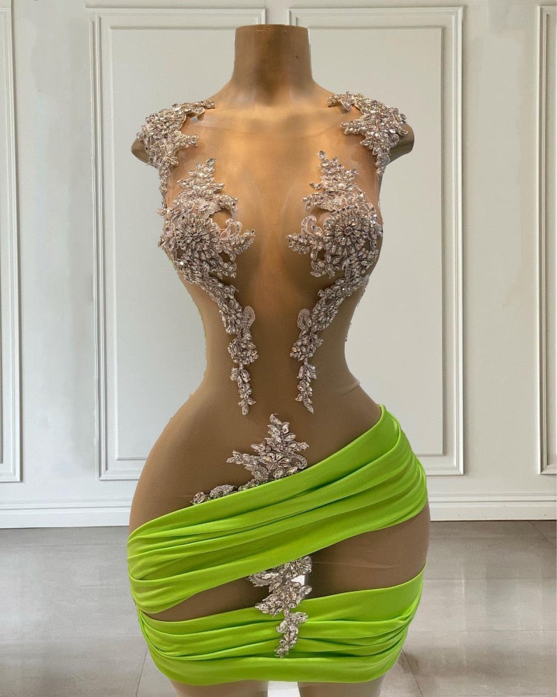 Elegant Diamond Beading Birthday Dress