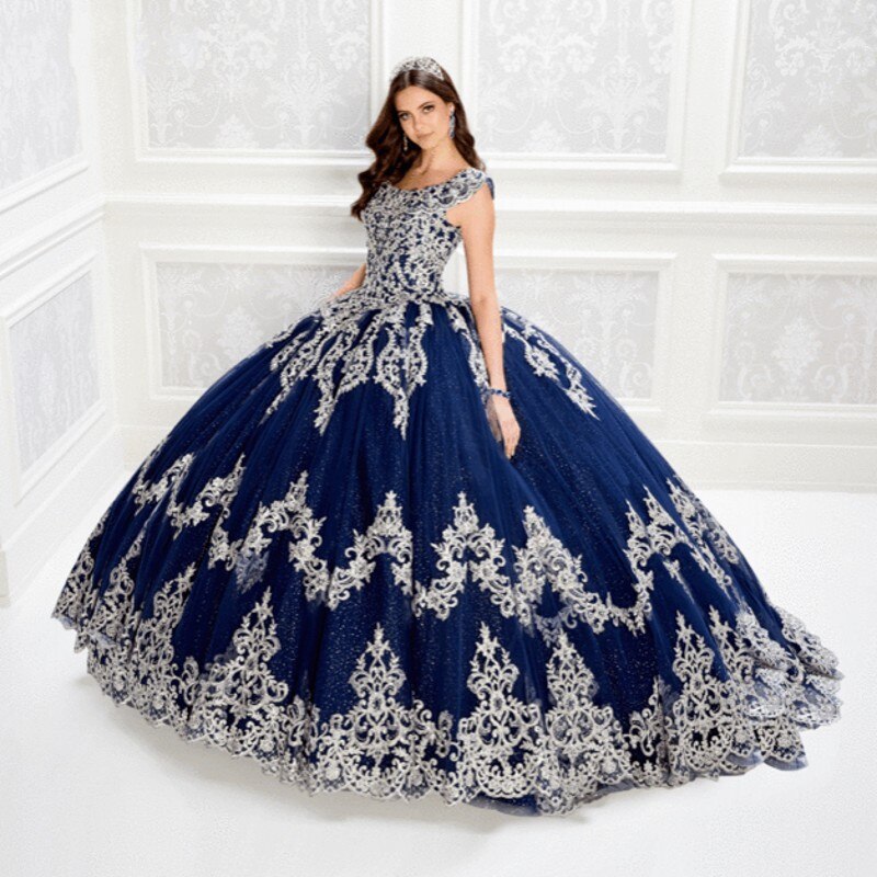 Gorgeous Navy Blue Princess Ball Quinceanera Dress