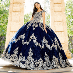 Gorgeous Navy Blue Princess Ball Quinceanera Dress
