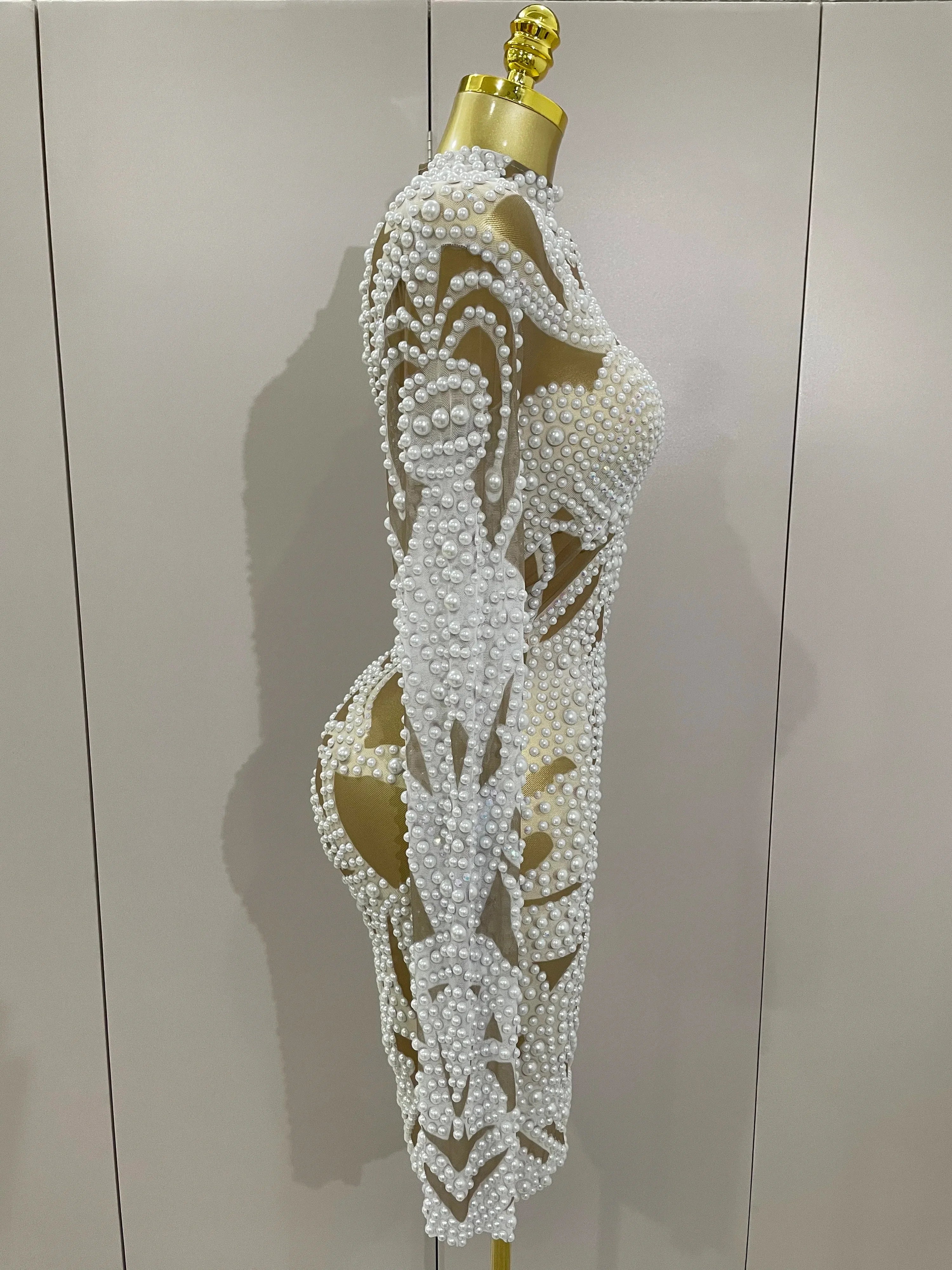 A'Zayra white beaded Cocktail Dress