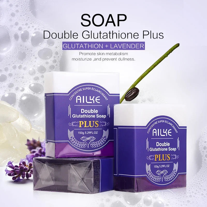 AILKE Double Glutathione Whitening Set For All Skin Types, Reduce Dark Spots, Melanin, Freckles, Chloasma, Even Skin Tone