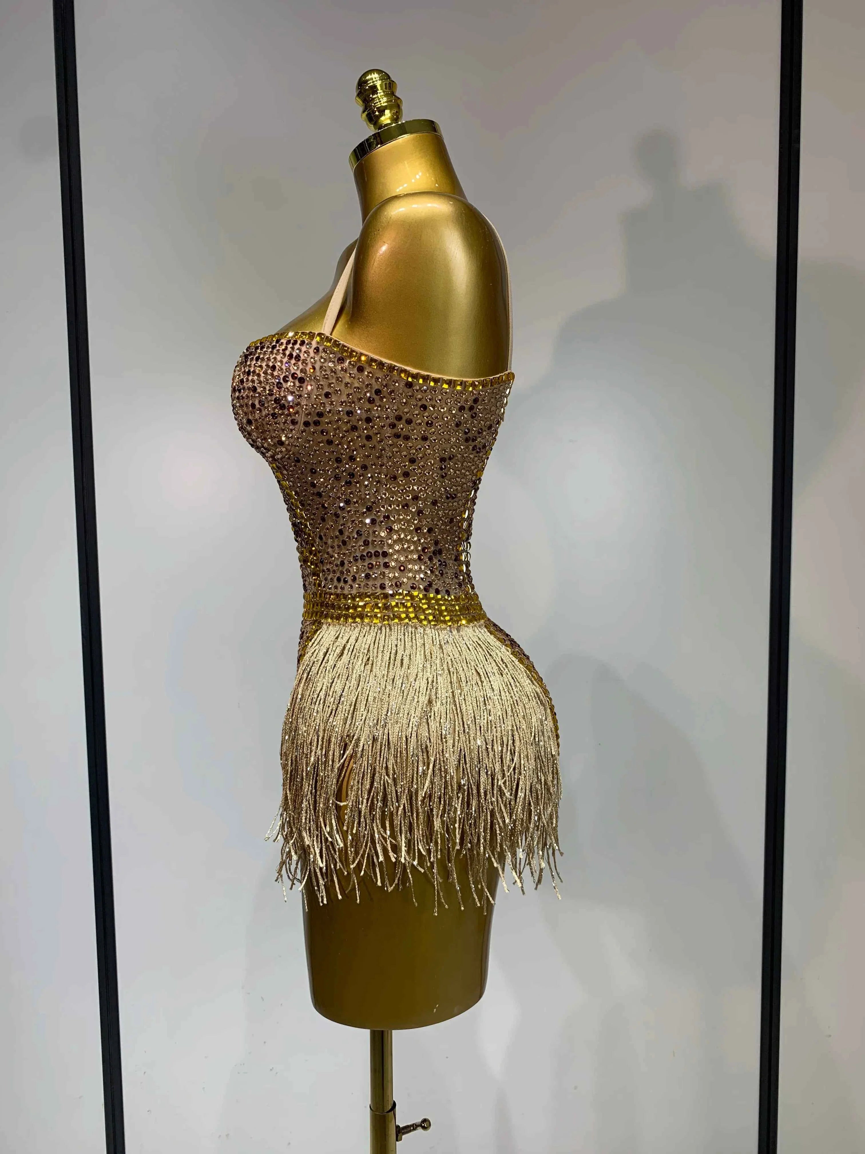 Frankie Rhinestone Fringe Bodysuit