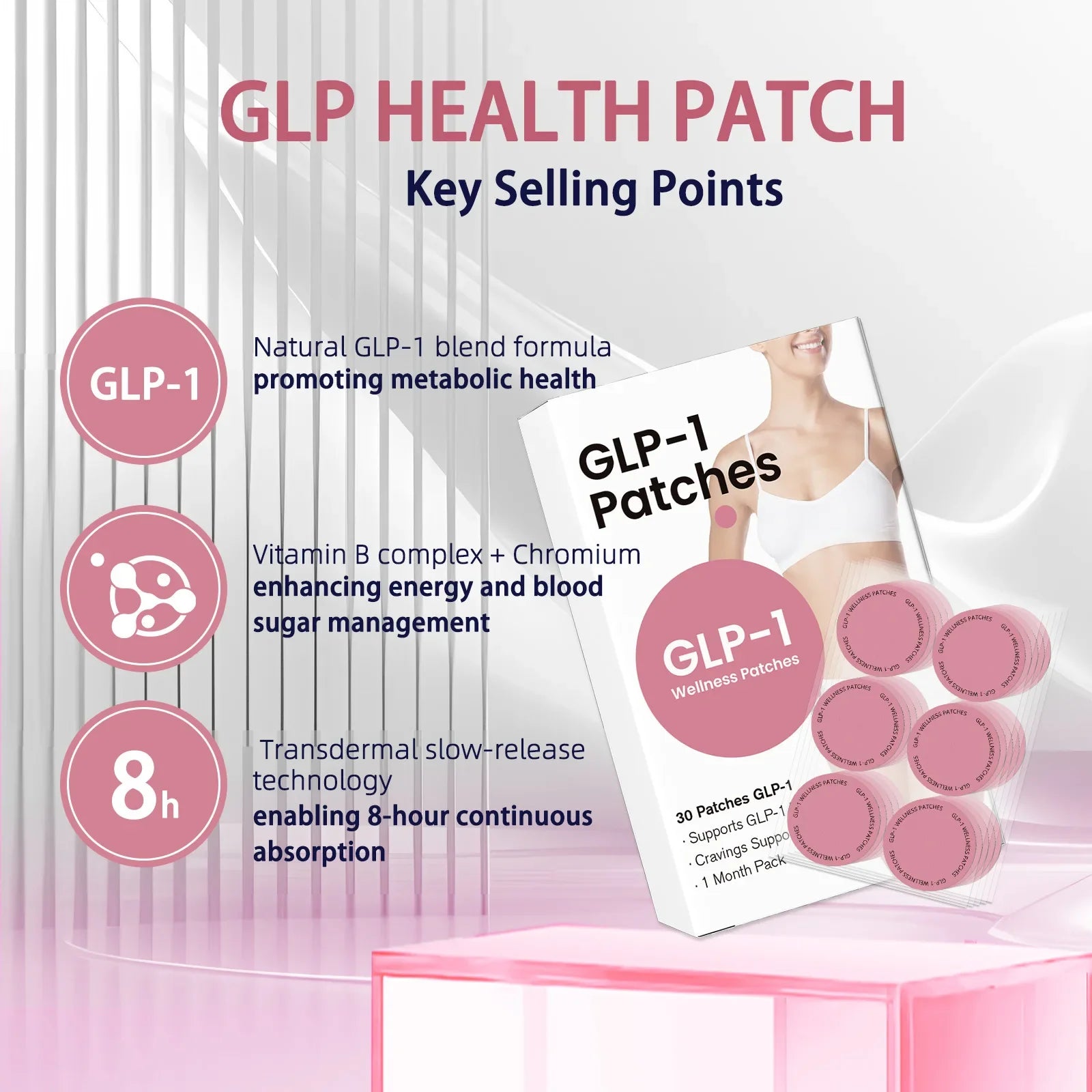 2nd 30pcs GLP-1 PATCHES Original | Made from pure plants for transdermal metabolic & energy support Inhibiting food dependence