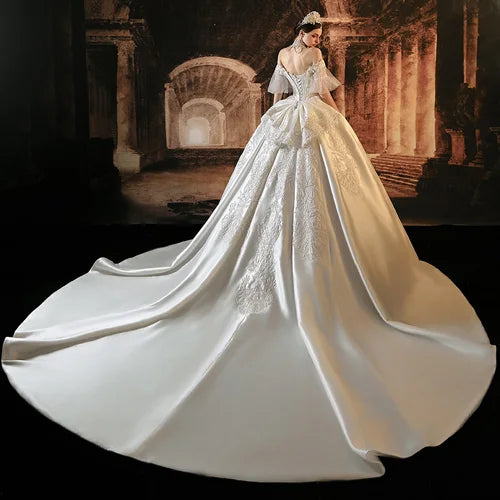 Elegant Satin Wedding Dress