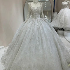 Elegant Long Sleeve Wedding Dress