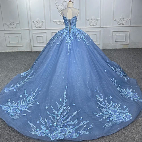 Blue Stylish Quinceañera Dress