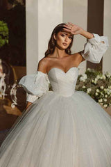 Elegant Shiny Glitter Wedding Dress
