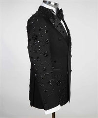 Embellished Double-Breasted Showpiece Suit and Pants | Luxury 2-Piece Men's Set