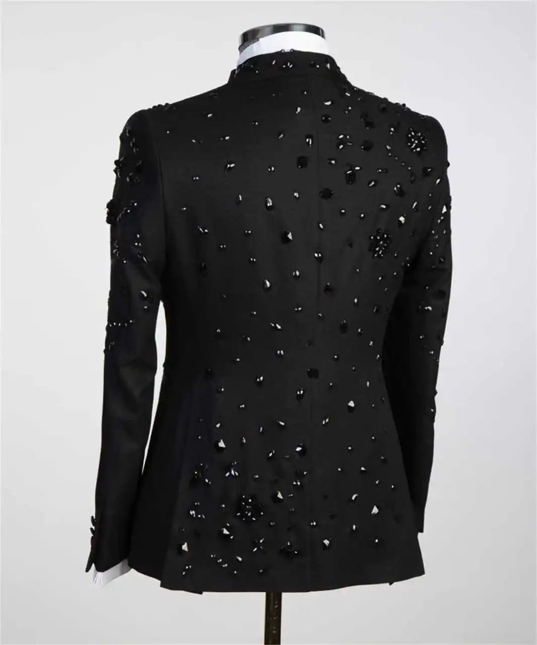 Embellished Double-Breasted Showpiece Suit and Pants | Luxury 2-Piece Men's Set