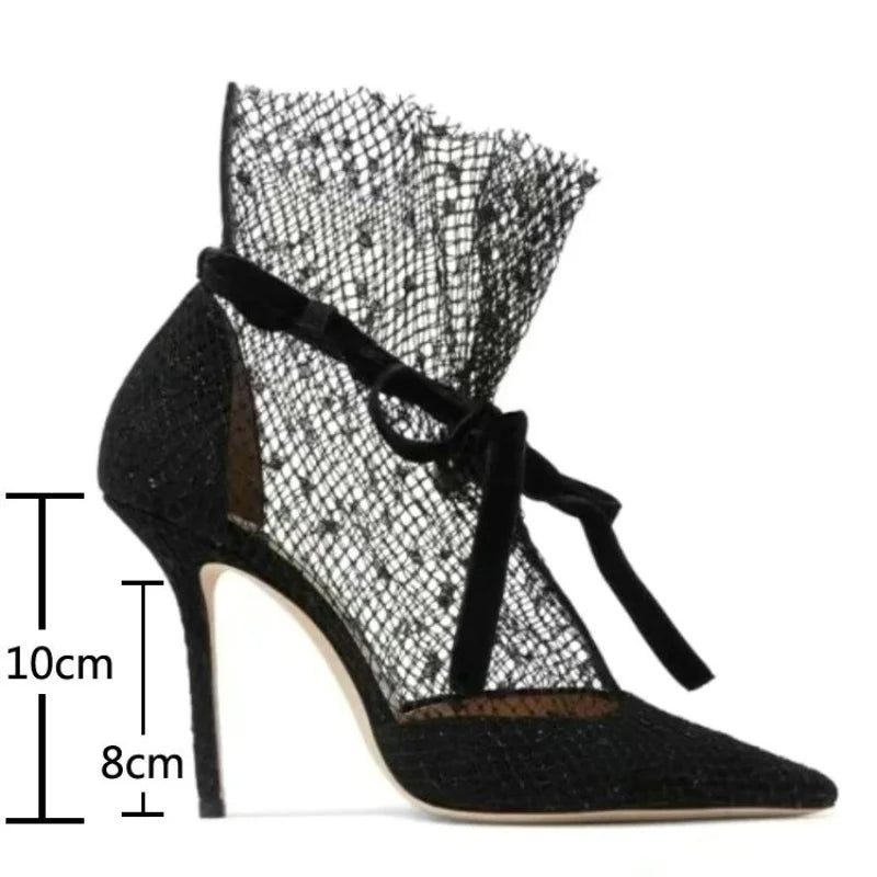 French Bow Tie High Heels
