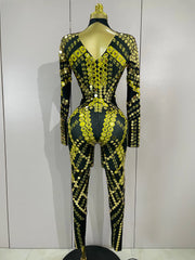 Gemini Luxury Shiny Jumpsuit