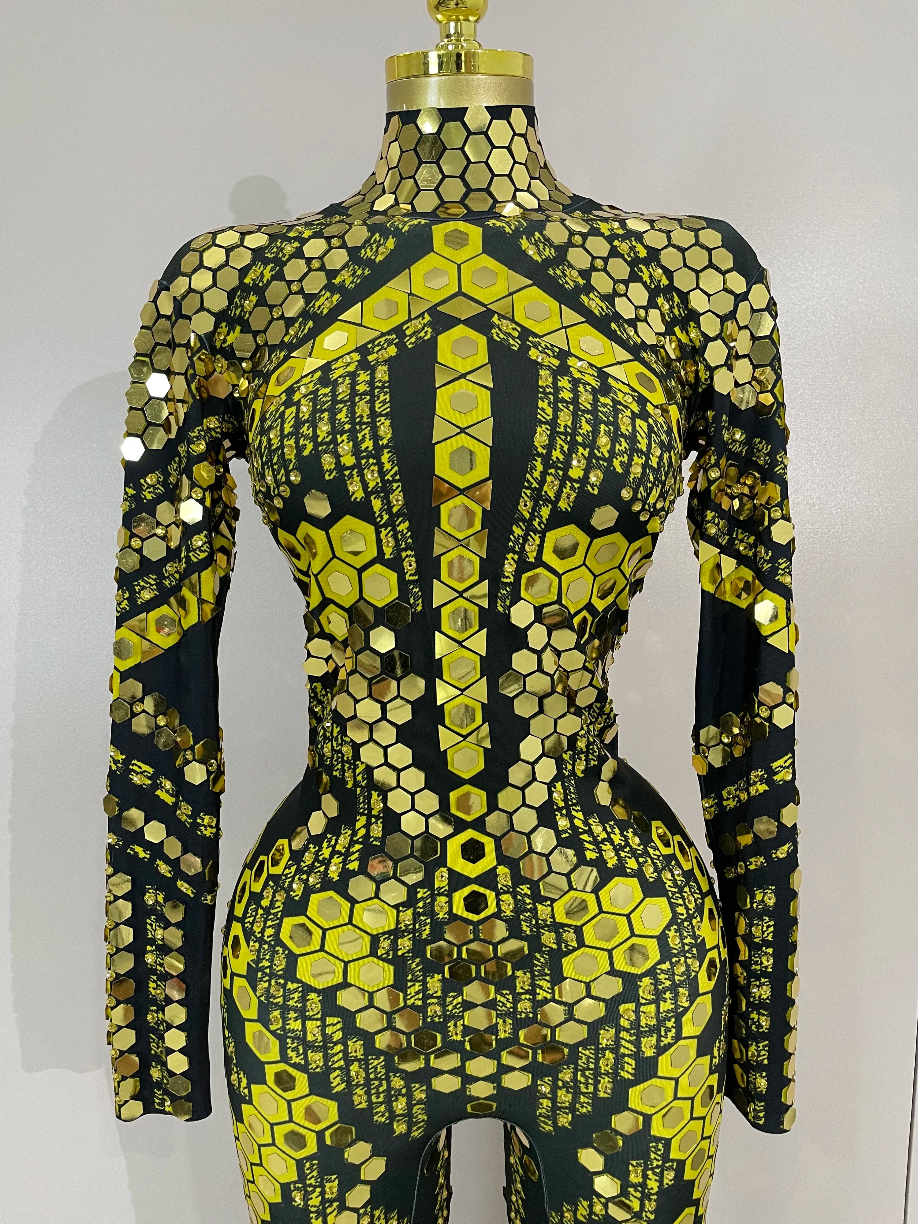 Gemini Luxury Shiny Jumpsuit