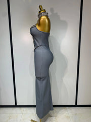 Elena Strapless Beaded Dress