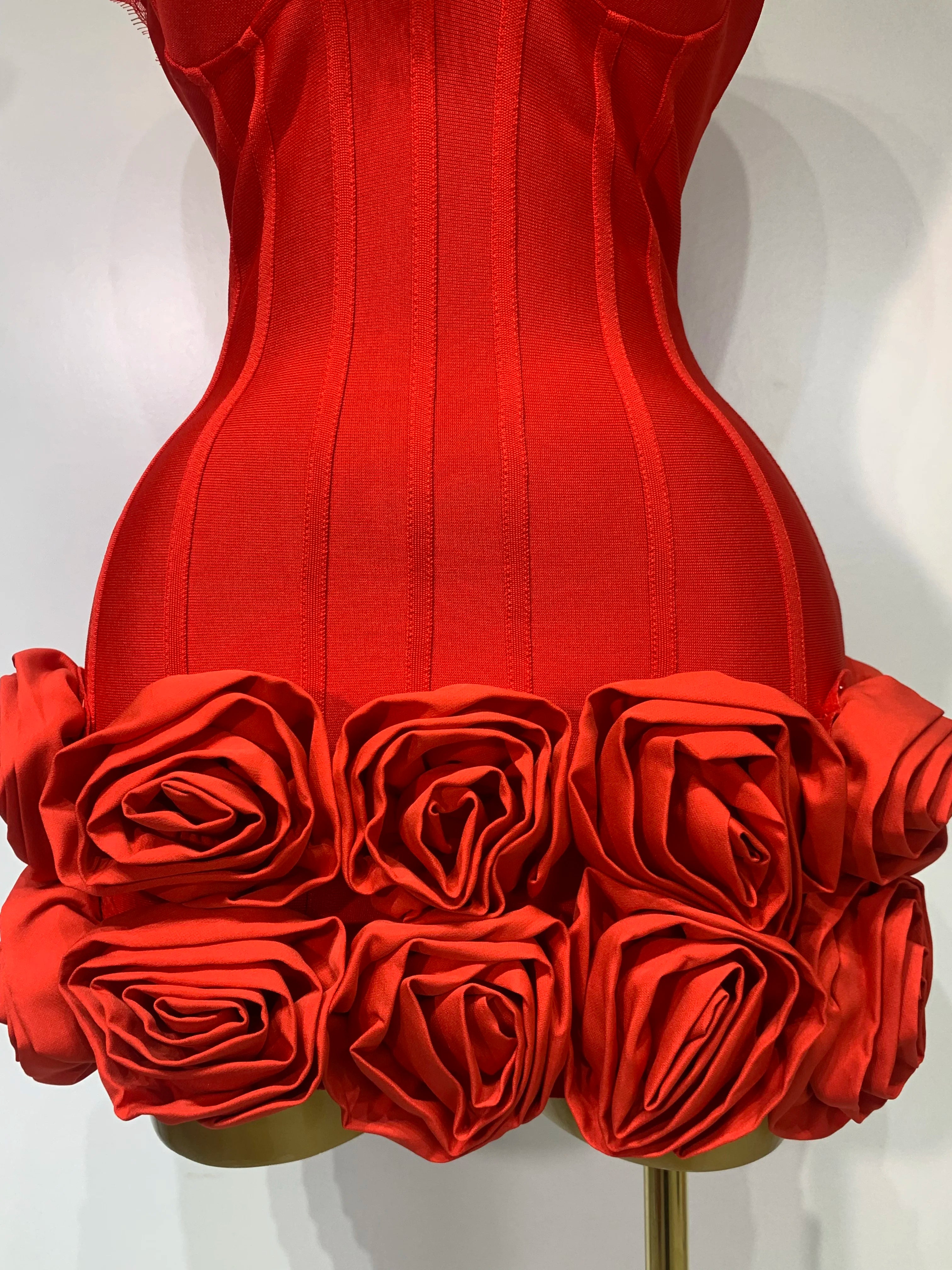 Alessia Halter Applique Bandage Dress