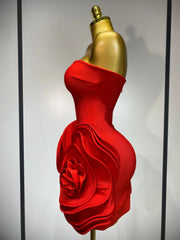 Brielle Red Strapless Bandage Dress