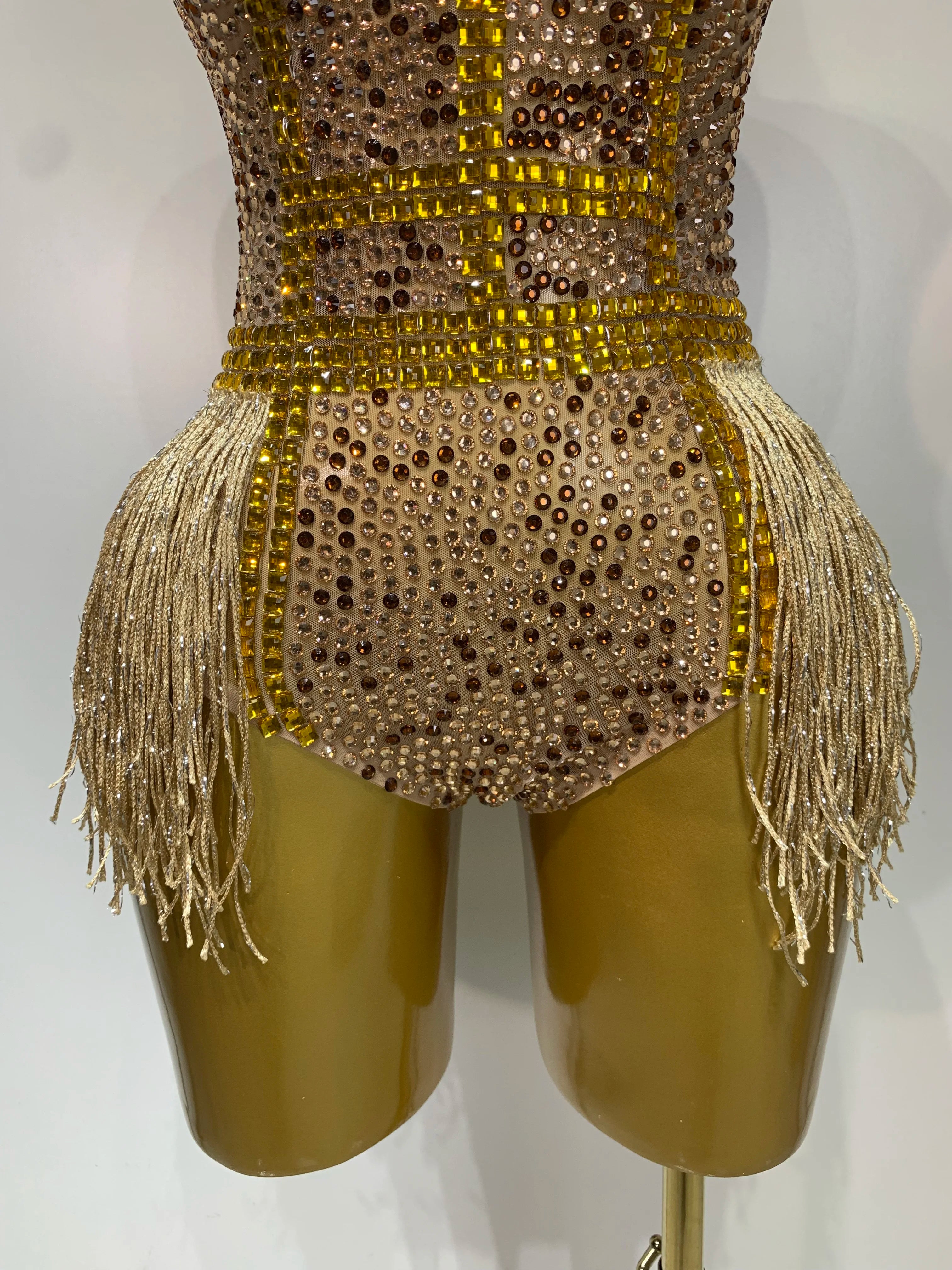 Frankie Rhinestone Fringe Bodysuit