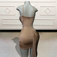 Glitter Beaded Crystal Sexy Birthday Dress