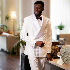 Glitter Diamond Formal Men's Tuxedo 2pc Set