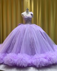 Exquisite Purple Quinceañera Ball Gown