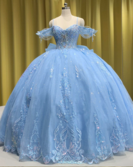Fairytale Light Blue Quinceañera Gown
