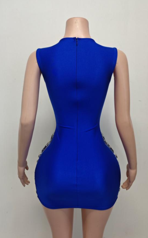 Angelique Crystal Beading See-Through Mini Birthday Dress - Ready to Ship
