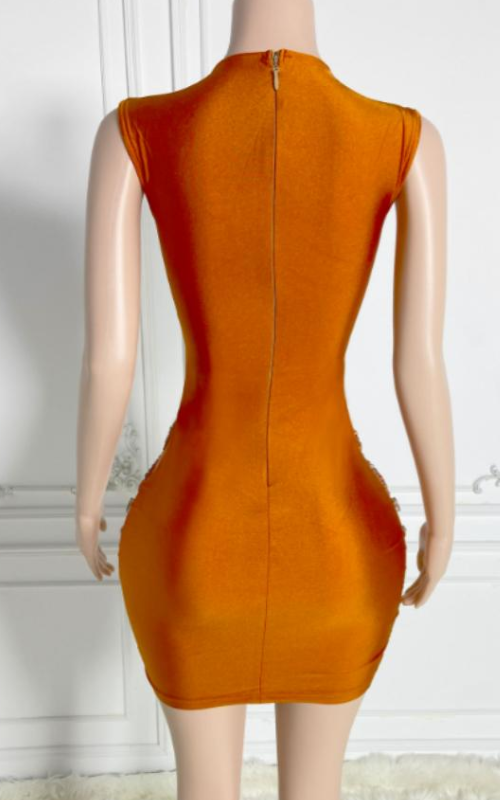 Angelique Crystal Beading See-Through Mini Birthday Dress - Ready to Ship