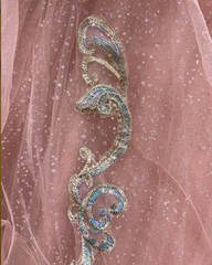 Embroidery High Neck Quinceañera Dress