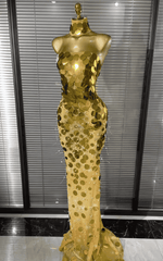 Elise Strapless Sequin Sheer Mesh Bodycon Mermaid Long Dress