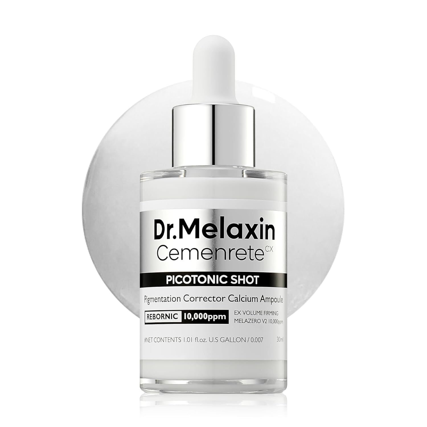 Dr.Melaxin Cemenrete Picotonic Shot Calcium Serum for Firming Density collagen serum Even Skin Tone & Skin Clarity Anti-aging Dark spot care 1.01 fl.oz.