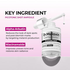 Dr.Melaxin Cemenrete Picotonic Shot Calcium Serum for Firming Density collagen serum Even Skin Tone & Skin Clarity Anti-aging Dark spot care 1.01 fl.oz.